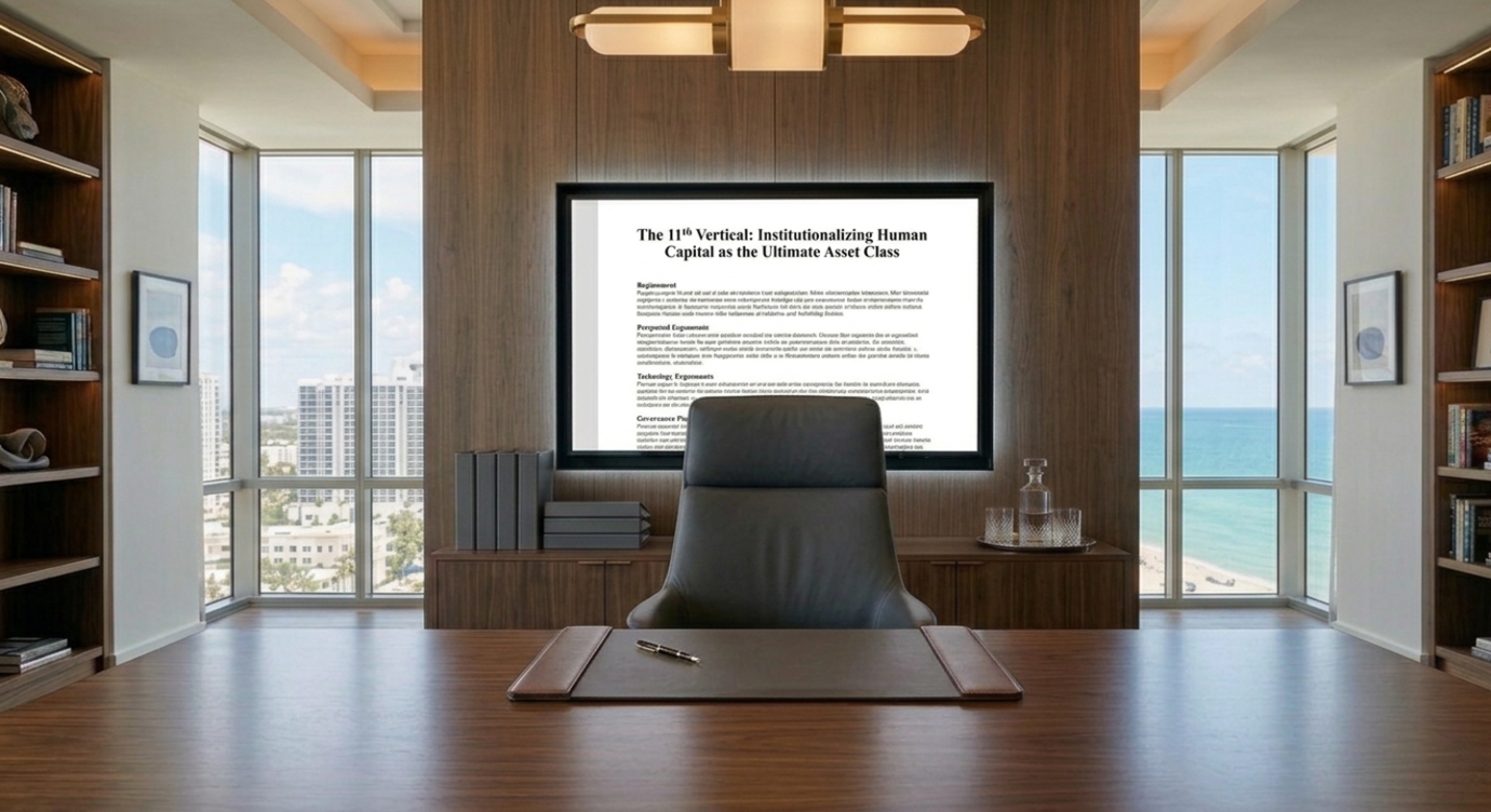 You are currently viewing The 11th Vertical: Institutionalizing Human Capital as the Ultimate Asset Class